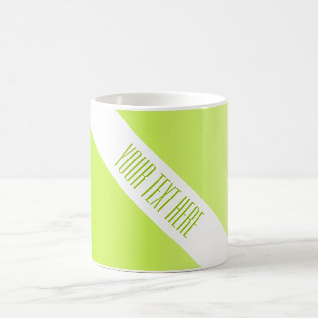 Mug SEULEMENT dégradés de COULEUR ressort vert + votre (Centre)