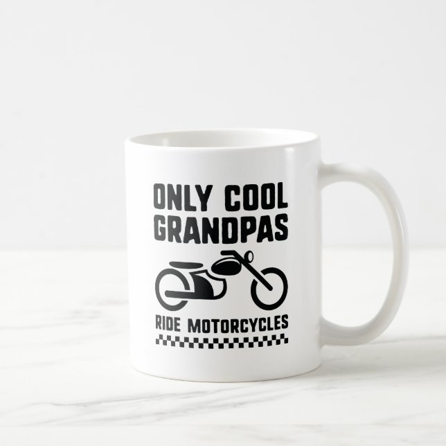 Mug Seules les motocyclettes à dos de grand-père Cool (Droite)