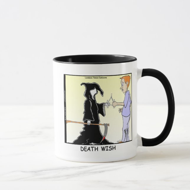 Mug Seules les poules craignent le faucheur drôle (Droite)