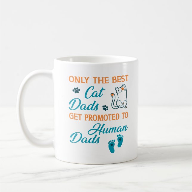 Mug Seuls Les Meilleurs Dads De Chat Sont Promus Aux D (Gauche)