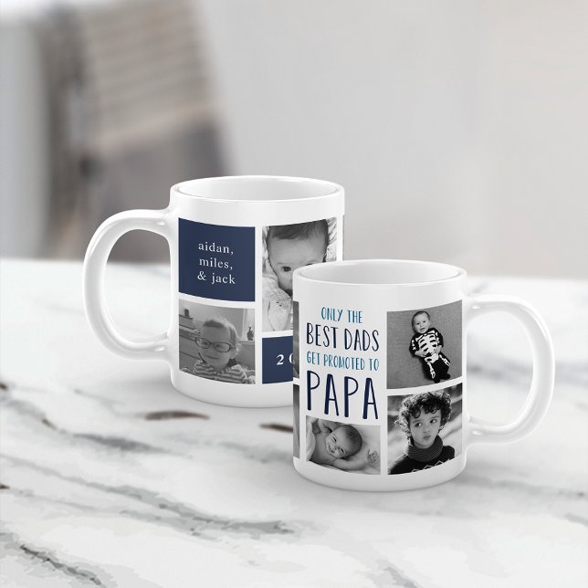 Mug Seuls les meilleurs papas sont promus à Papa Photo (Créateur téléchargé)