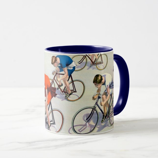 Mug Seven Bicyclists Racing, 1897 (Devant droit)