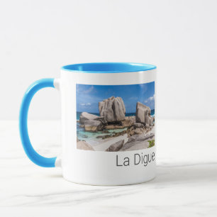 Mug Seychelles La Digue Anse Marron Beach Vintage