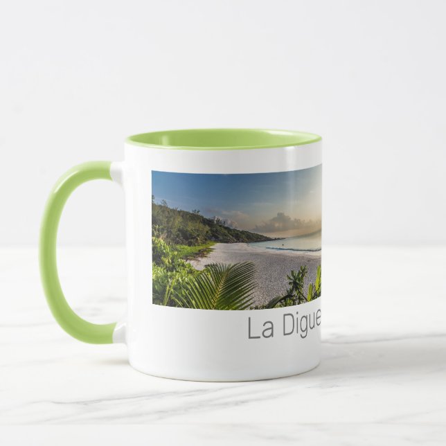 Mug Seychelles La Digue Sunset Beach Souvenir de vacan (Gauche)