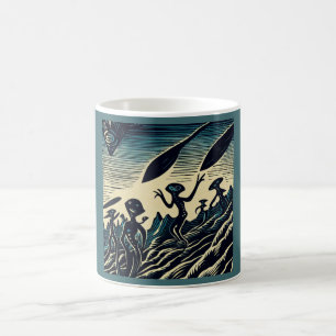 Mug SF - Aliens Sur Une Planète Étrange Découpe 3