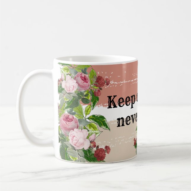 Mug Shabby chic blooming flowers (Gauche)