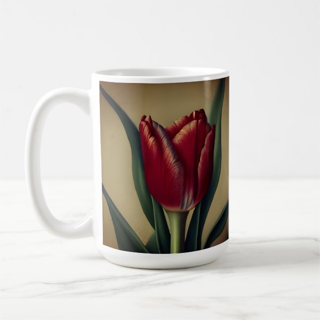 Mug Shabby Chic Jolie Tulipe Rouge (Gauche)