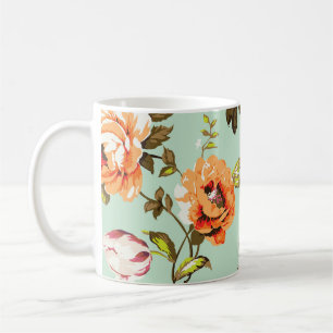 Mug Shabby Chic Rose Motif Vintage