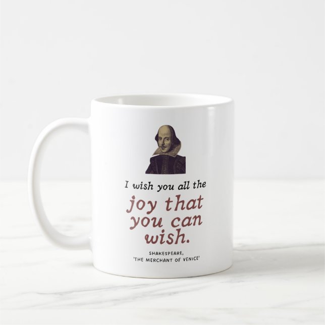 Mug Shakespeare Citation Cute Scholarly Joyeux anniver (Gauche)