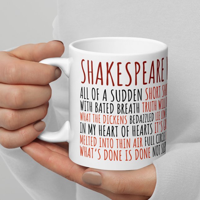 Mug Shakespeare Citations Funny Literary Bookworm Thea (This funny, entertaining and unique Shakespeare mug is a great gift for an actor or English teacher.)