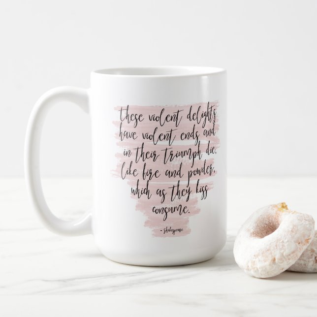 Mug Shakespeare Romeo et Juliet Citation (Avec donut)