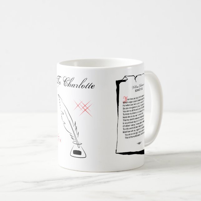 Mug Shakespeare Sonnet 112 (Devant droit)