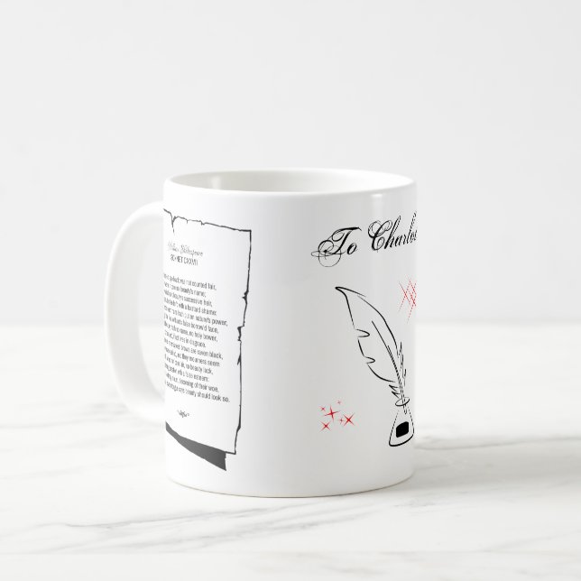 Mug Shakespeare Sonnet 127 (Devant gauche)