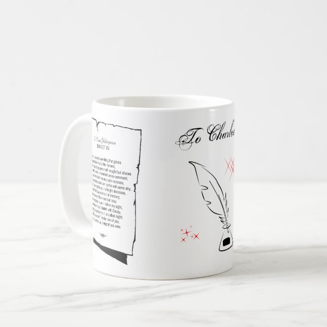 Mug Shakespeare Sonnet 15 (Devant gauche)