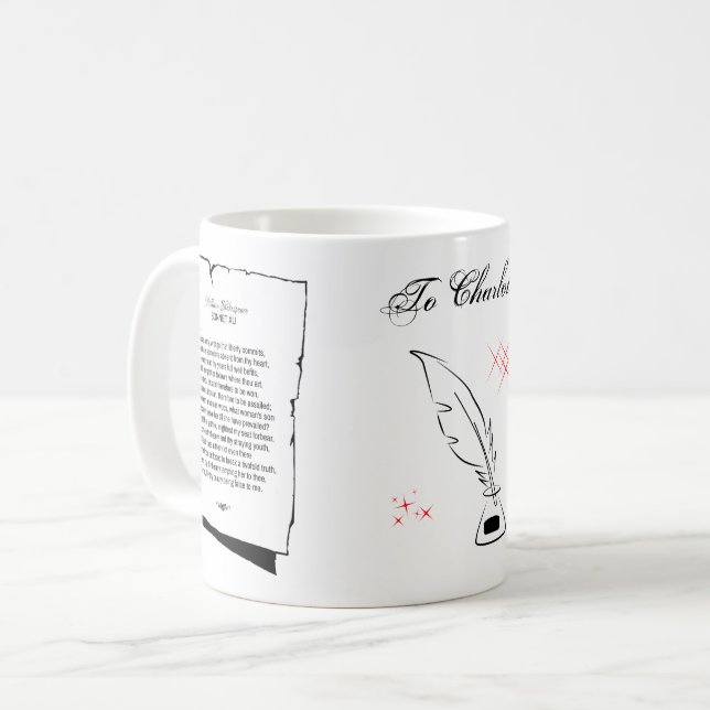 Mug Shakespeare Sonnet 41 (Devant gauche)
