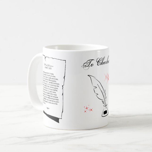 Mug Shakespeare Sonnet 81 (Devant gauche)