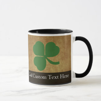 Mug Shamrock avec de l'or vintage