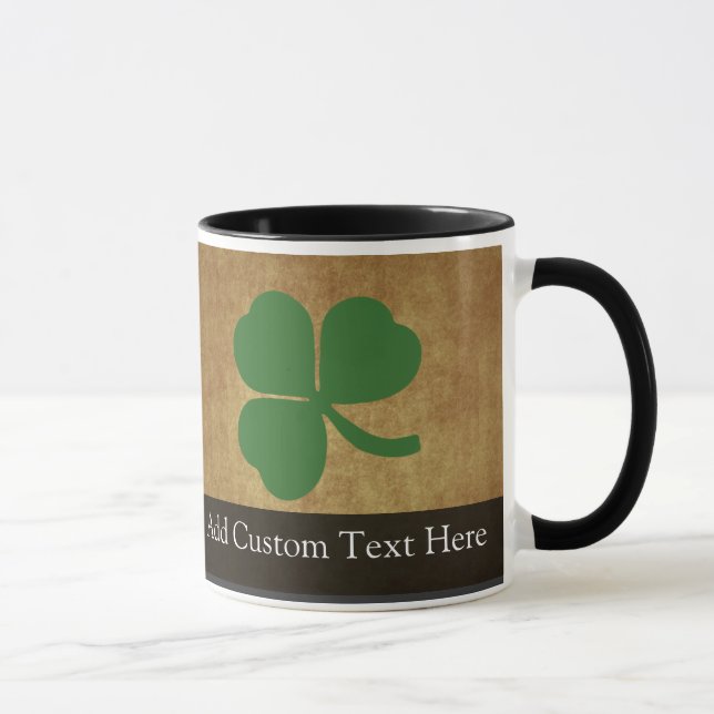 Mug Shamrock avec de l'or vintage (Droite)