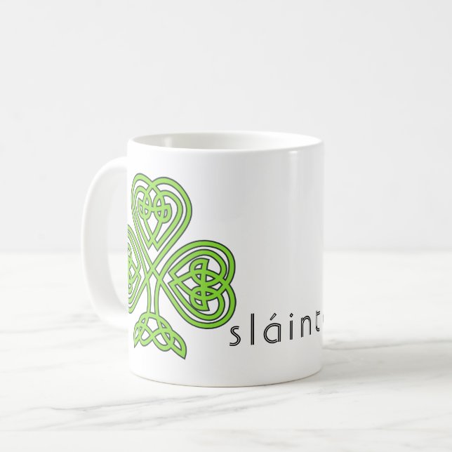 Mug Shamrock celtique Green St. Patrick's Day Sainte (Devant gauche)