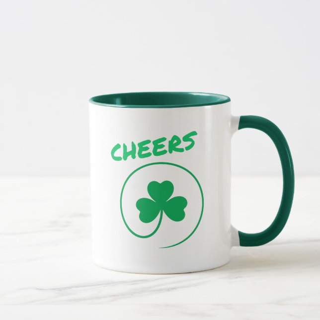 Mug Shamrock de Clover Jour de la Saint Patrick vert i (Droite)