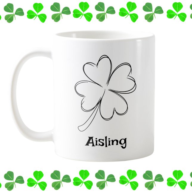 Mug Shamrock irlandais personnalisé (Créateur téléchargé)