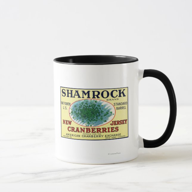 Mug Shamrock Marque Cranberry Étiquette (Droite)
