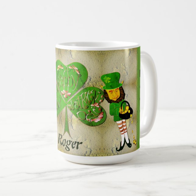 Mug Shamrock St. Patrick's Leprechaun (Devant droit)