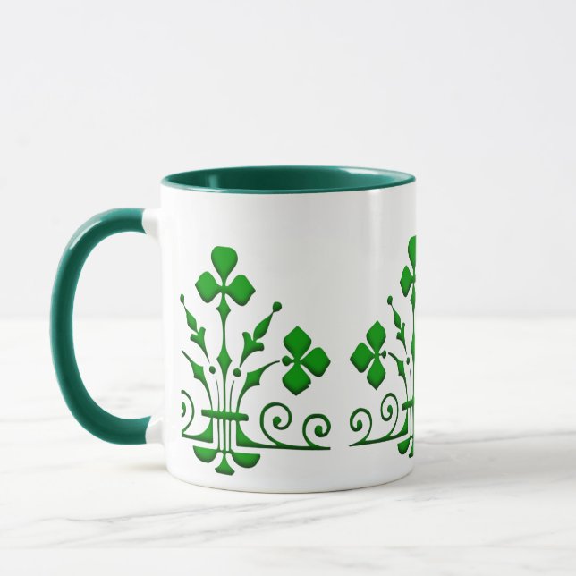 Mug Shamrock Vintage Icon Art (Gauche)