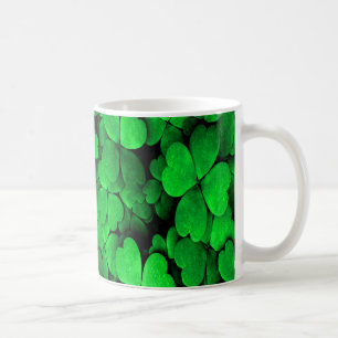 Mug Shamrocks and Hearts Saint Patrick's Day Green