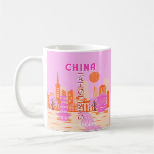 Mug Shanghai Chine Rose Voyage Art