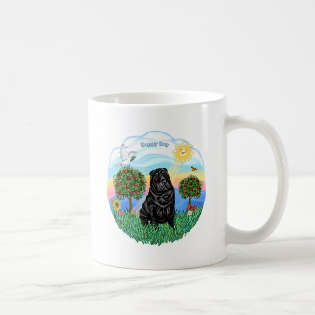 Mug Shar Pei chinois (noir #6) (Droite)