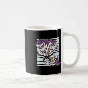 Mug Shark Martial Arts Fighter Funny Karate Cartoon Gr