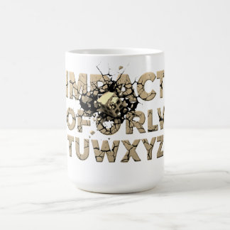 Mug Shattered Rock Text Urban Grunge Art