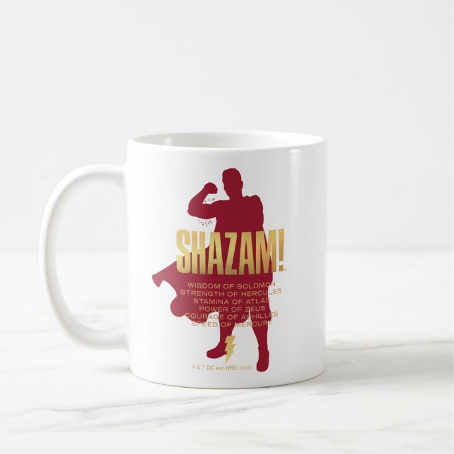 Mug SHAZAM ! Furie des dieux | Silhouette Flexante (Gauche)