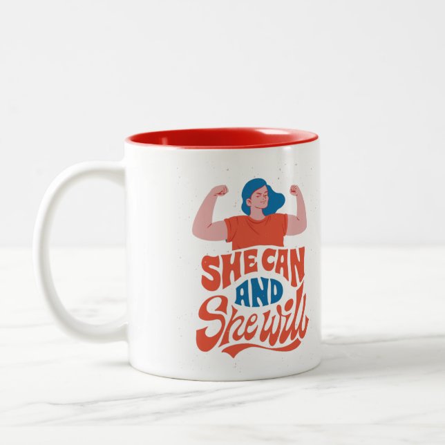 Mug - She Can and She Will - Women's Day Special (Gauche)