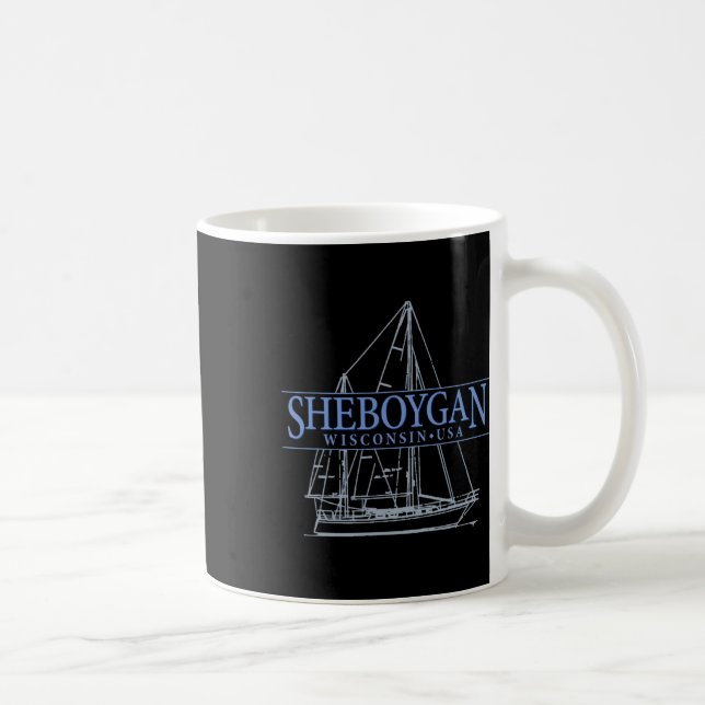 Mug Sheboygan Wisconsin Vintage Sailing  (Droite)