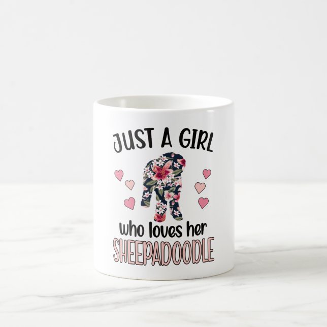 Mug Sheepadoodle Chien fille Amoureux des chiens Sheep (Centre)