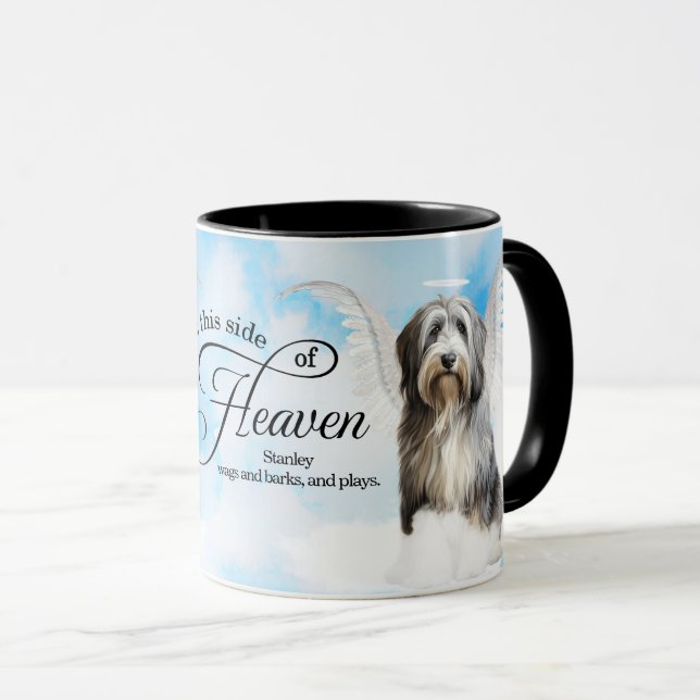 Mug Sheepdog Angel in Heaven Personalized Memorial (Devant droit)