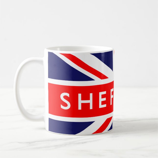 Mug Sheffield : Drapeau britannique (Gauche)