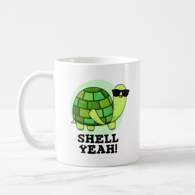 Mug Shell Ouais Funny Tortoise Pun (Gauche)
