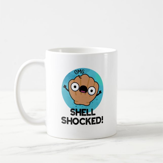 Mug Shell Shocky Funny Seashell Pun (Gauche)