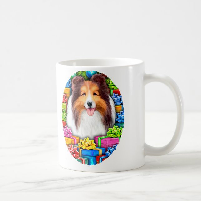 Mug Shelter Noël Open Cadeaux Sable (Droite)
