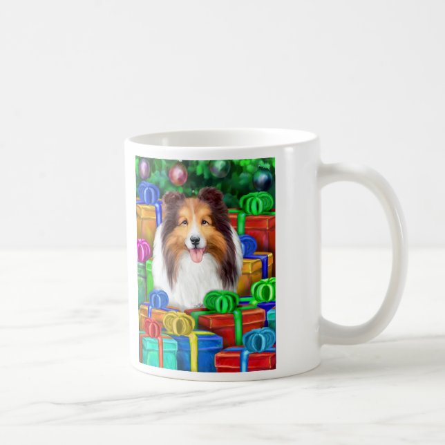 Mug Shelter Noël Open Cadeaux Sable (Droite)