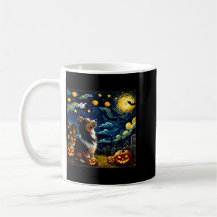 Mug Sheltie de Halloween effrayant Nuit étoilée