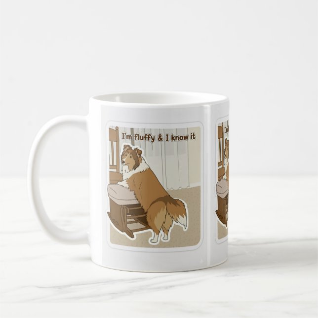 Mug Sheltie duveteux (Gauche)