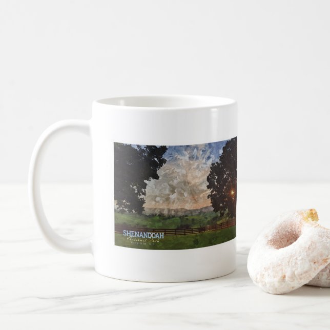 MUG SHENANDOAH WATERCOLOR - VIRGINIA UNITED STATES (Avec donut)