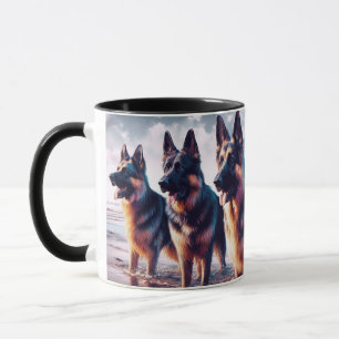 MUG SHEPHERDS ALLEMAND SUR LA PLAGE -208-