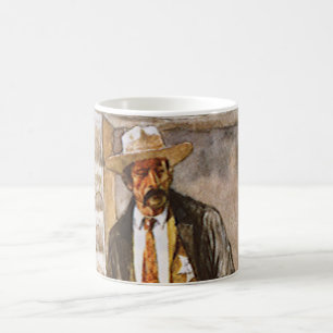 Mug Sheriff Portrait par Seltzer, Vintage West Cowboy