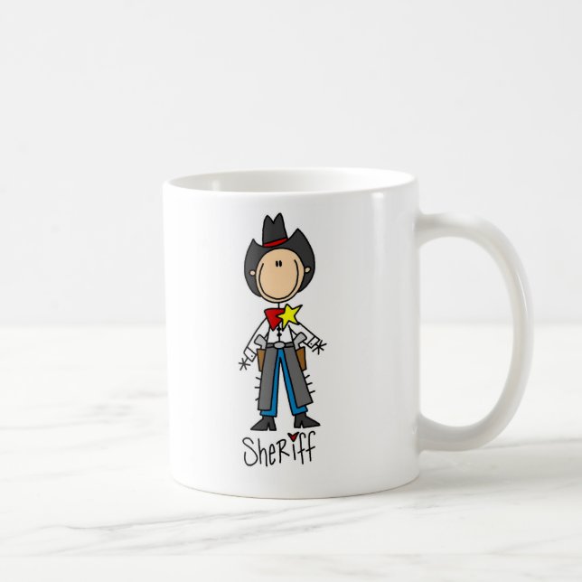 Mug Sheriff Stick Figure (Droite)