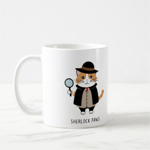 Mug Sherlock Paws, chat détective, Sleuth, solveur de 